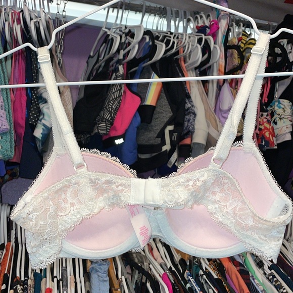 Retro y2k bra Light Pink Lace Victoria Secrets Dream Angels 32b bra perfect shap - Picture 6 of 9